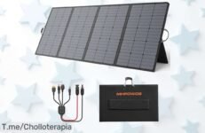 Descubre la maleta solar MHPOWOS de 400W, impermeable y ligera, ¡el super chollo que te garantiza energía en tus aventuras! Actúa ya antes de que se acabe esta oferta única