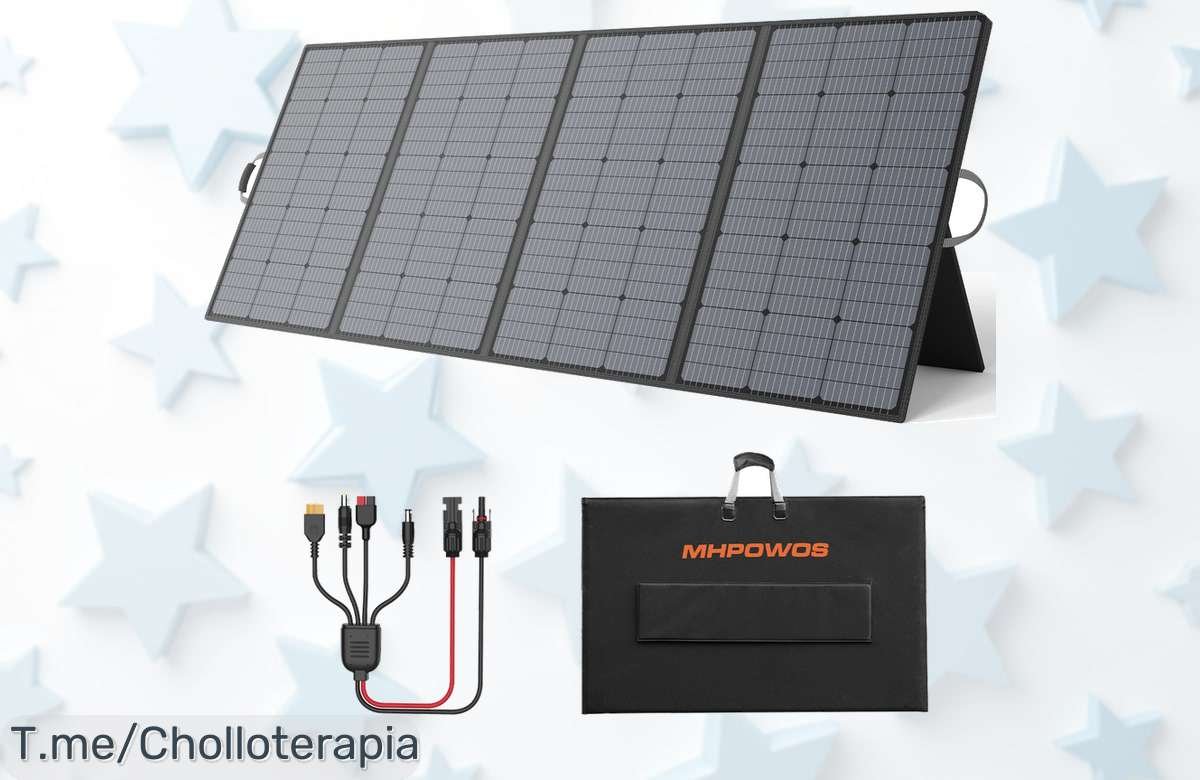 Descubre la maleta solar MHPOWOS de 400W, impermeable y ligera, ¡el super chollo que te garantiza energía en tus aventuras! Actúa ya antes de que se acabe esta oferta única.