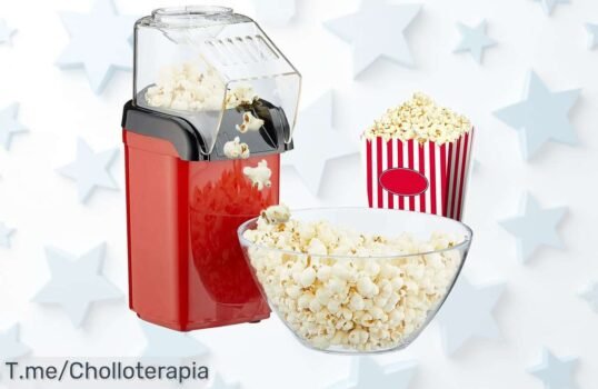 Descubre la máquina de palomitas que transformará tus noches de cine en casa con aire caliente y sin grasa, ¡no te pierdas este ofertón limitado!