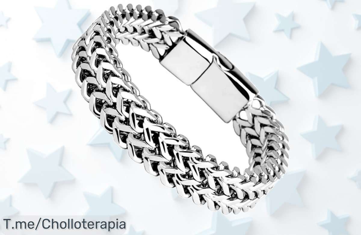 Descubre la pulsera trenzada de acero inoxidable con diseño único que hará brillar tu estilo a un precio loco. ¡No esperes más, las unidades son limitadas!