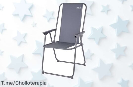 Descubre la silla plegable Aktive, ligera y resistente para tus aventuras al aire libre ¡Aprovecha este ofertón antes de que se agote y asegúrate la tuya!