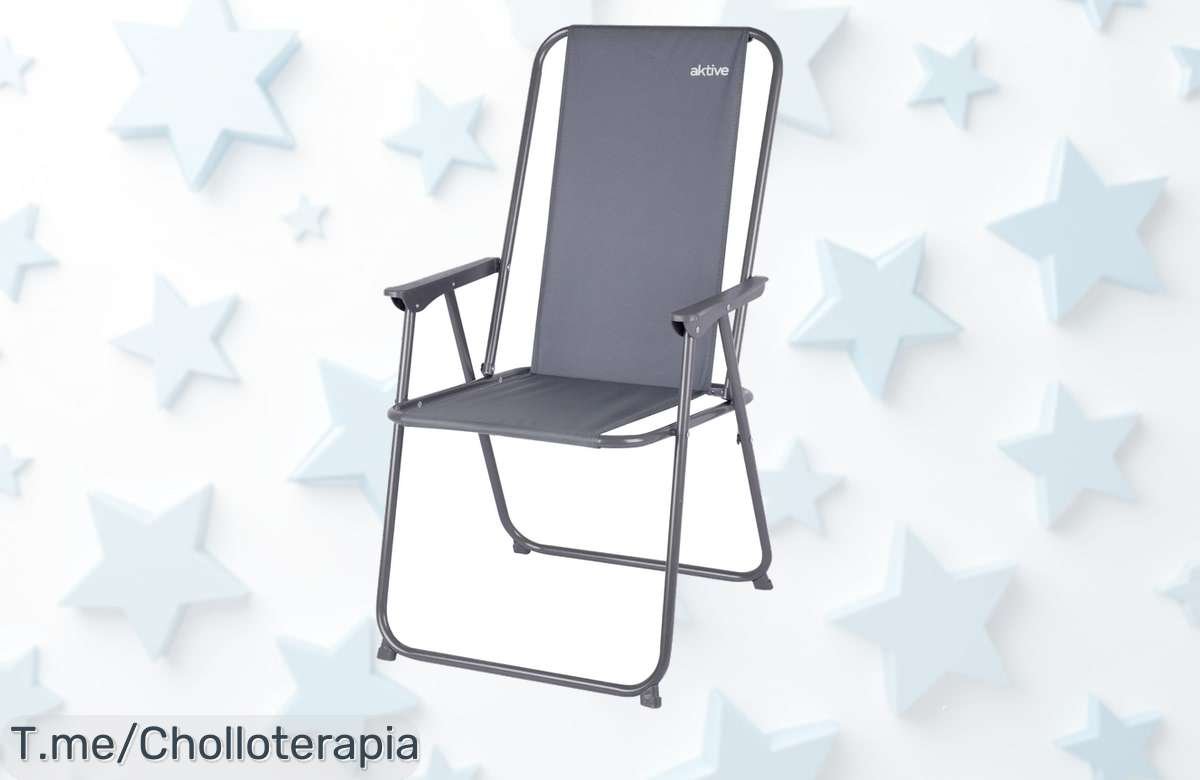 Descubre la silla plegable Aktive, ligera y resistente para tus aventuras al aire libre. ¡Aprovecha este ofertón antes de que se agote y asegúrate la tuya!