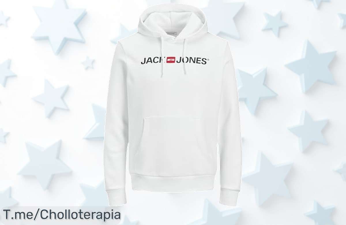 Descubre la sudadera Jack & Jones, el musthave que necesitas ahora mismo. Con bolsillo frontal y un precio loco, ¡aprovéchala antes de que se agote!