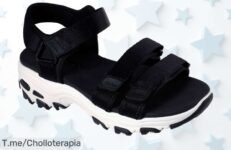 Descubre las Skechers Sandals Black 31514-BLK D' Lites, un ofertón que realzará tus outfits Aprovecha este precio loco y actúa ya, ¡el stock es limitado!