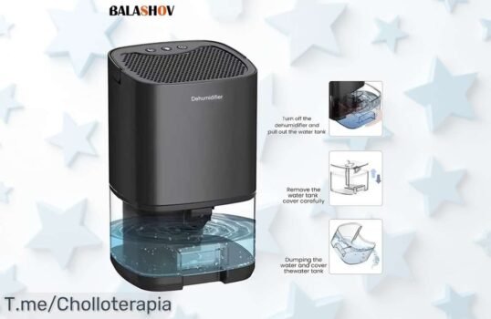 Deshumidificador portátil a precio loco: ¡silencioso y efectivo! Dile adiós a la humedad, aprovecha este super chollo antes de que se agoten ¡Compra ya y respira aire fresco!