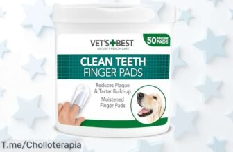 Deslumbra a tu perro con el ofertón de almohadillas dentales que eliminan el mal aliento y hacen brillar su sonrisa ¡Aprovecha este precio loco antes de que se acabe!