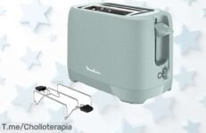 Despierta con el Moulinex Morning Plus y disfruta de 7 niveles de tostado y un calentador para croissants, ¡aprovecha este precio loco antes que se agote!