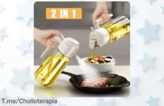 Despierta tu chef interior con la botella dispensadora 2 en 1, aprovecha este super chollo de 500ml y transforma tus platos ¡Compra ya antes que se acabe!