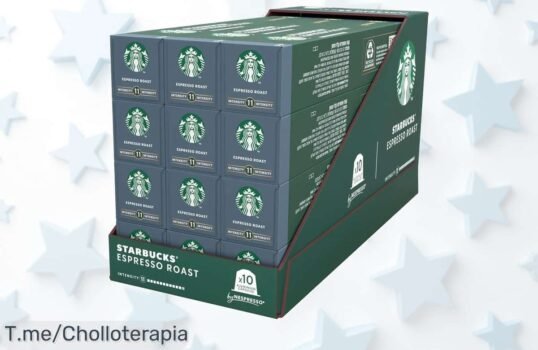 Despierta tus mañanas con Starbucks by Nespresso: 120 cápsulas de pura energía a precio loco, ¡un ofertón que no puedes dejar escapar! Compra ahora antes de que se agote