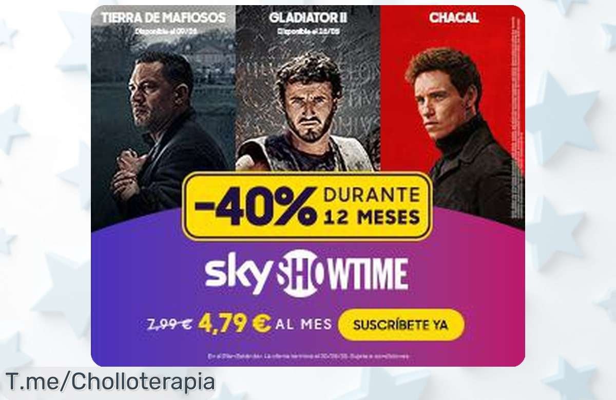 Disfruta de SkyShowtime con pelis y series increíbles como Gladiator 2 a un precio loco de solo 4,79€ al mes. ¡No te pierdas este ofertón limitado y suscríbete ya!
