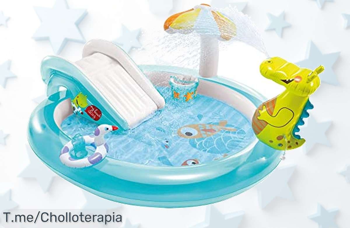 Diviértete al instante con la piscina cocodrilo: fácil de instalar, juegos inflables y un precio loco. No te pierdas este ofertón limitado para hacer felices a tus peques ya mismo.