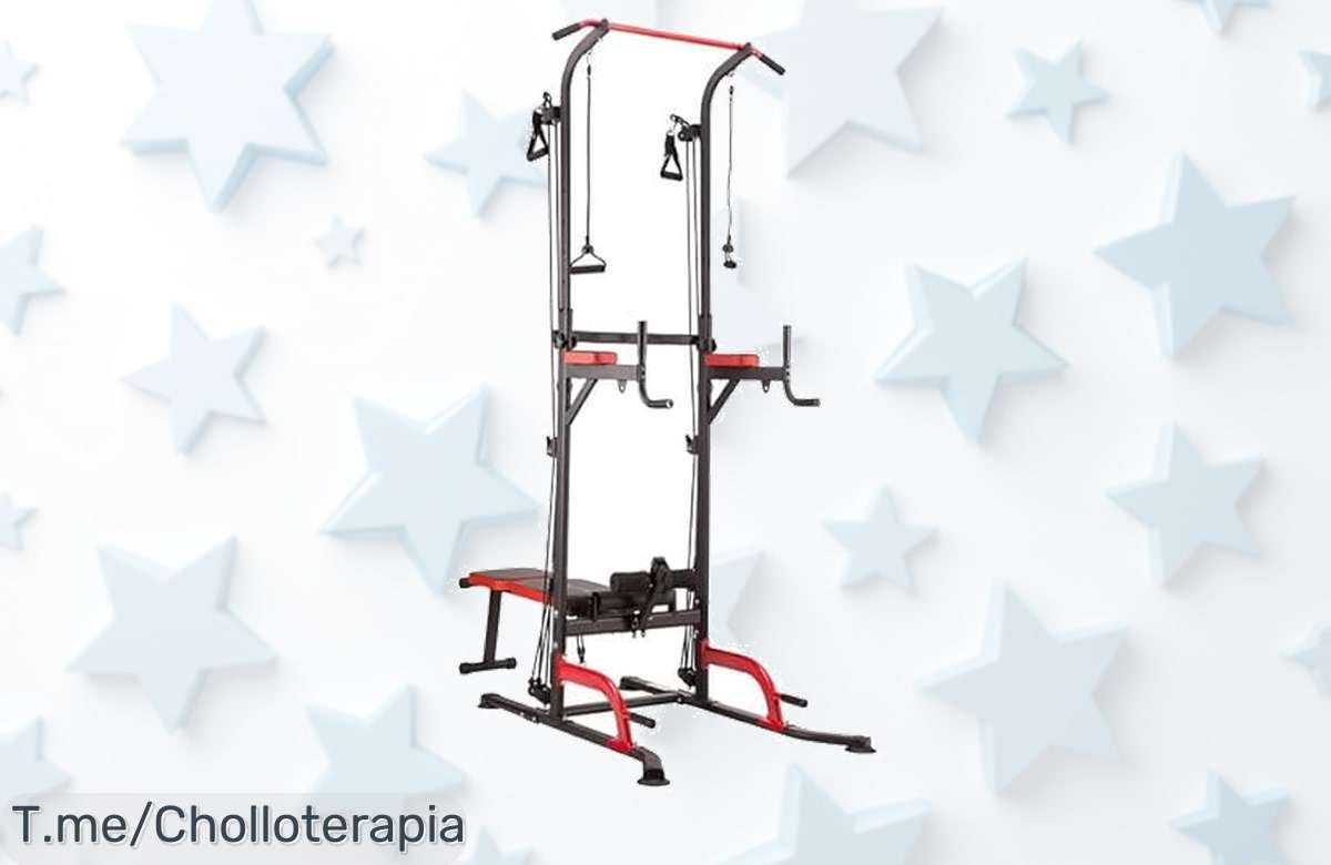 Entrena como un campeón en casa con la HMS Power Tower, aguanta hasta 150 kg y transforma tu rutina a precio loco. ¡Hazte con el super chollo antes de que se agote!