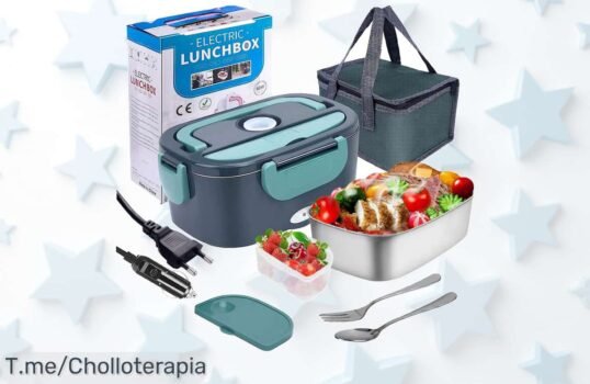 Fiambrera eléctrica de 1,5L ¡calienta tu almuerzo en cualquier lugar! No te pierdas este super chollo y disfruta comida caliente al instante Oferta limitada, actúa ya