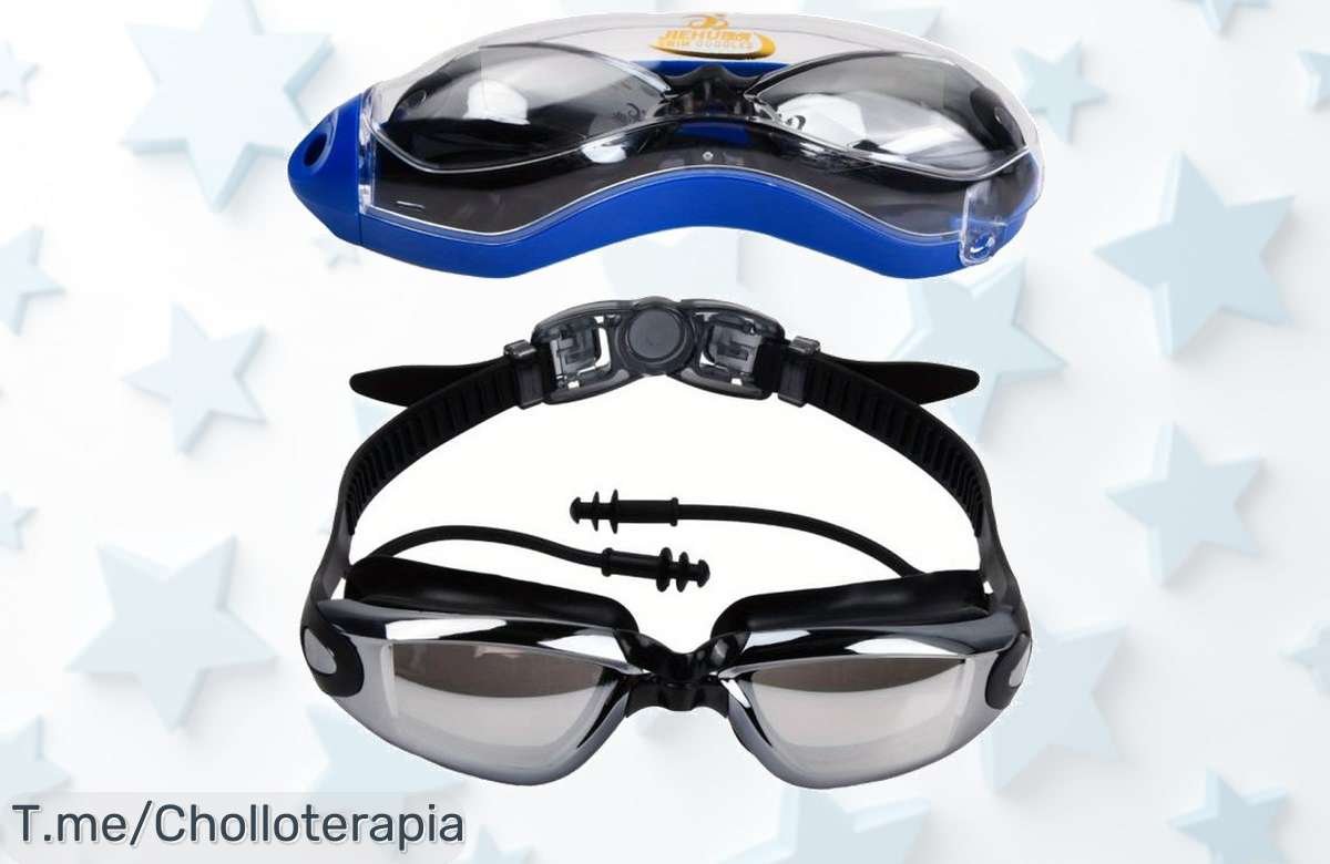 Gafas de natación a prueba de agua y niebla con visibilidad total, ¡super chollo! Aprovecha este ofertón limitado antes que se agoten. ¡Compra ya y sumérgete en la diversión!