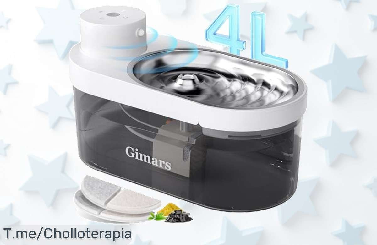 Gimars 4L: el bebedero mágico que garantiza agua fresca hasta 70 días. ¡No dejes pasar este super chollo! Compra ahora y haz feliz a tu gato antes de que se agote.