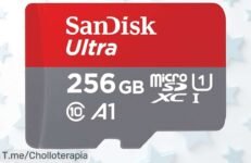 Graba tus mejores momentos con la SanDisk Ultra 256GB Micro SDXC, ¡transfiere hasta 1000 fotos en un minuto! Aprovecha este ofertón y no dejes escapar esta ganga limitada