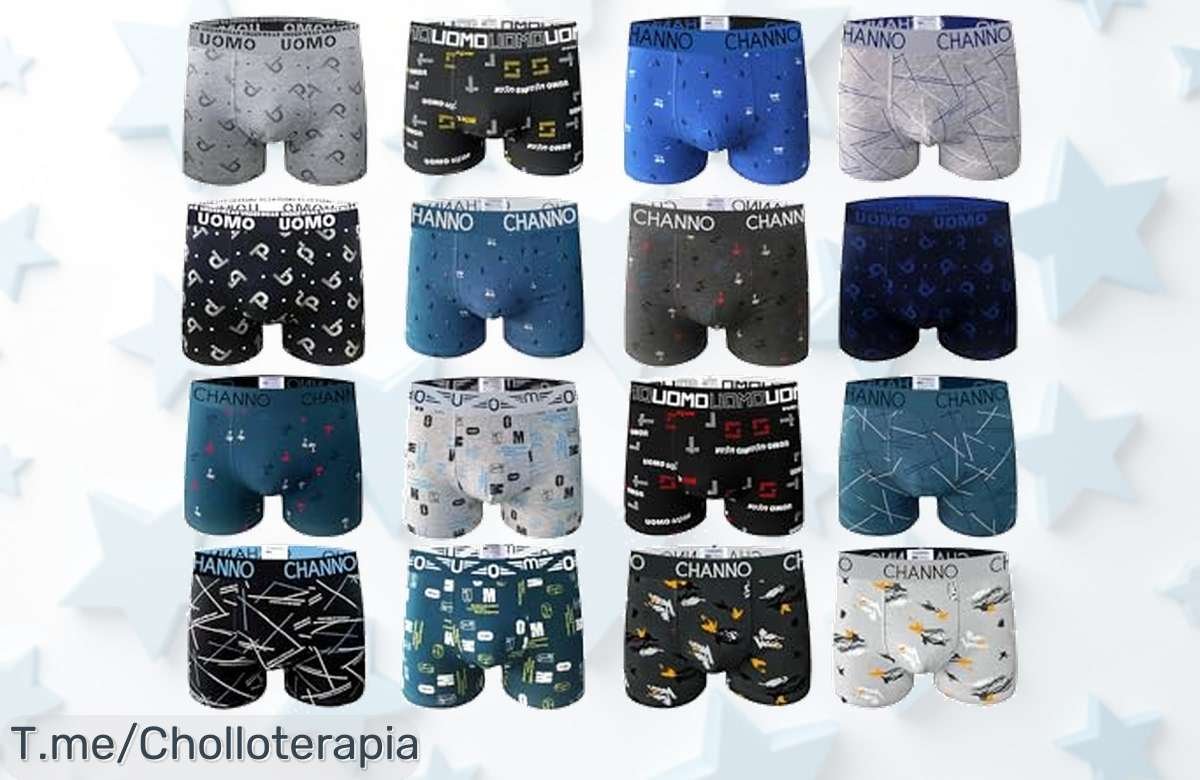 ¡Haz de cada día una celebración con nuestros 6 boxers de algodón únicos a un precio loco! Pack sorpresa limitado, no te quedes sin el tuyo y cómpralo ya antes que se agoten.