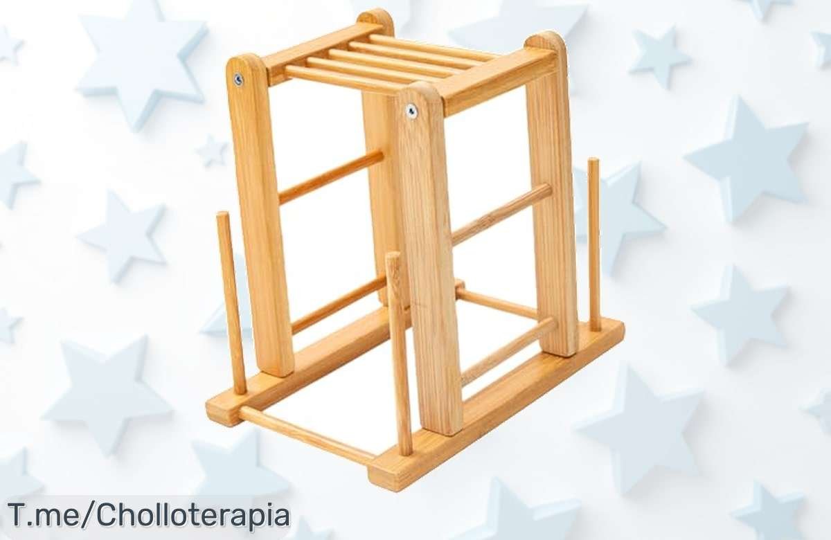 Haz espacio en tu cocina como nunca antes con este estante de madera, super chollo para mantener el orden al alcance. ¡No te lo pierdas, oferta por tiempo limitado!