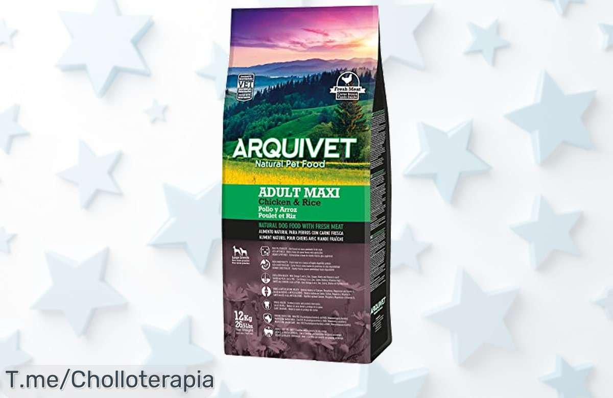 Haz feliz a tu perro con el súper chollo de ARQUIVET Pienso Premium Adult Maxi Pollo y Arroz: calidad increíble, salud garantizada. ¡Compra ya antes de que se agote!