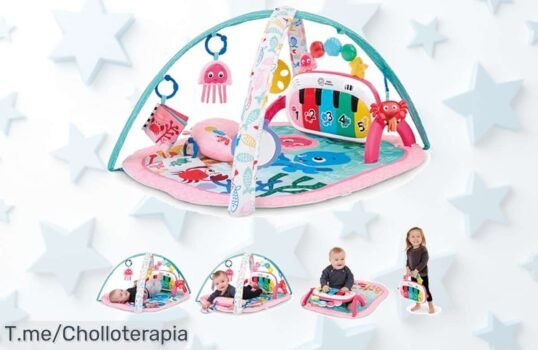 Haz que tu bebé se divierta mientras aprende con la alfombra 4en1 Kickin Tunes en un precio loco ¡Más de 25 minutos de música y luces! Oferta limitada, compra ya antes que se agote