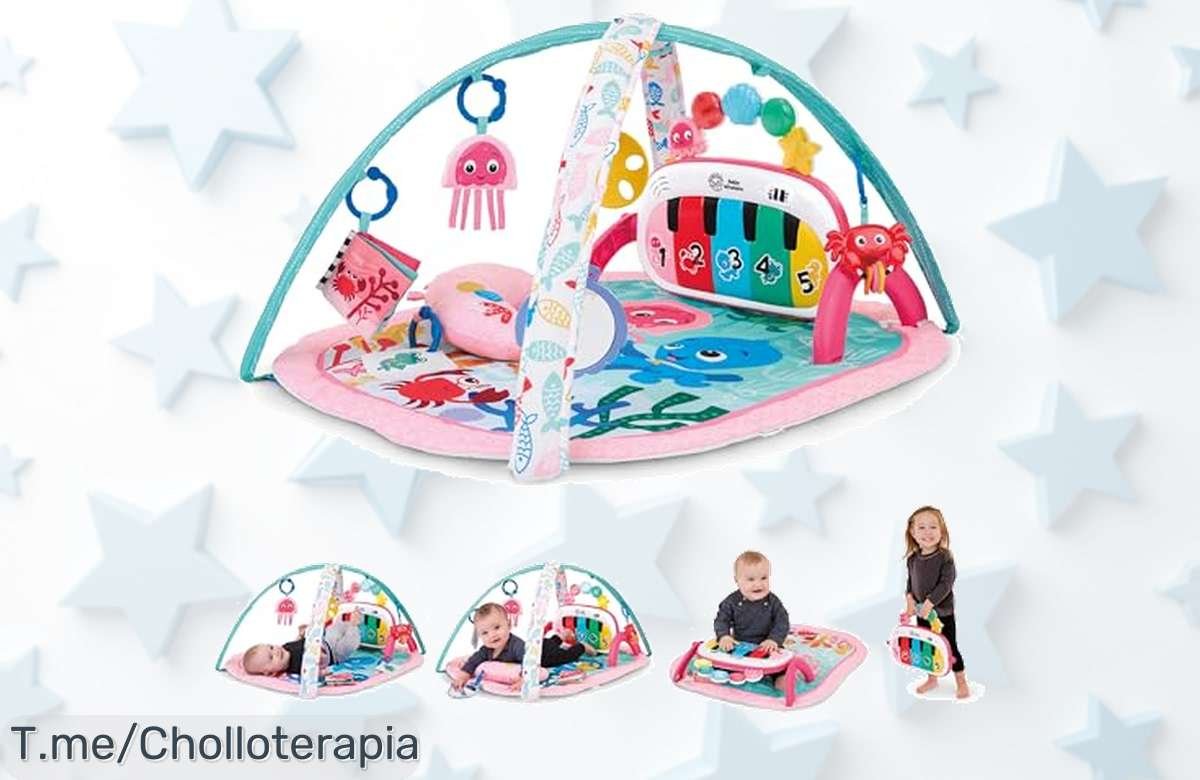 Haz que tu bebé se divierta mientras aprende con la alfombra 4en1 Kickin Tunes en un precio loco ¡Más de 25 minutos de música y luces! Oferta limitada, compra ya antes que se agote.