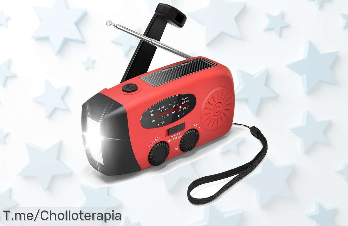 Hazte con tu radio de emergencia solar y cargador para camping a precio loco, ideal para aventuras al aire libre. Aprovecha este ofertón antes de que se agote ¡Compra ya!