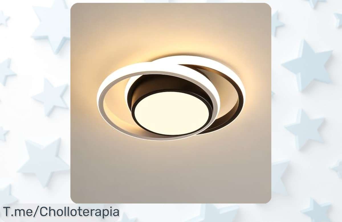 Ilumina tu hogar con la lámpara de techo LED más elegante y fácil de instalar, ¡super chollo limitado que no puedes dejar pasar! Dale ese toque especial a tu espacio ahora.