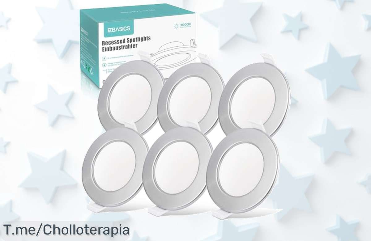 Ilumina tu hogar con los LED empotrables de 6W a un precio loco y impermeables. ¡Disfruta de luz cálida ahora con un descuentazo! Aprovecha esta oferta limitada ya mismo.