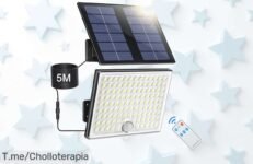 Ilumina tu jardín con la increíble Luz Solar con Sensor de Movimiento a un precio locazo y disfruta de tres modos y control remoto ¡Actúa rápido, este super chollo es por tiempo limitado!