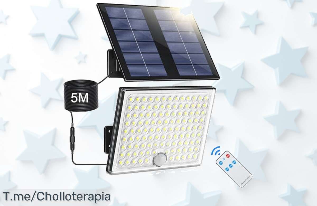 Ilumina tu jardín con la increíble Luz Solar con Sensor de Movimiento a un precio locazo y disfruta de tres modos y control remoto ¡Actúa rápido, este super chollo es por tiempo limitado!