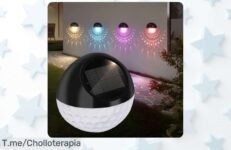 Ilumina tu jardín con los apliques solares mágicos que cambian de color, resistencia al agua y un super chollo: ¡4 piezas solo por tiempo limitado!