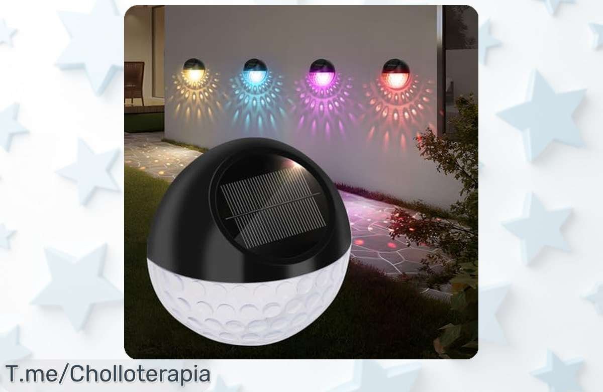 Ilumina tu jardín con los apliques solares mágicos que cambian de color, resistencia al agua y un super chollo: ¡4 piezas solo por tiempo limitado!