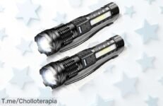 Impulsa tus aventuras al aire libre con el pack de 2 linternas LED a un precio loco: ¡controla la distancia y nunca te quedes a oscuras! Oferta limitada, actúa ya