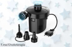 Inflador Eléctrico para Inflables a Precio Loco: Infla y desinfla en un clic, con 3 boquillas perfectas ¡Aprovecha este ofertón limitado antes de que se agote!