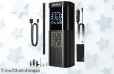 Inflador de ruedas TEMOLA a precio loco: Potente, seguro y con luz de emergencia Aprovecha este ofertón único y llévate tu super chollo antes que se acabe ¡Actúa ya!