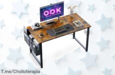 La mesa de estudio que cambiará tu vida: espacio amplio, gancho para auriculares y almacenamiento extra ¡Aprovecha este ofertón antes de que se agote!
