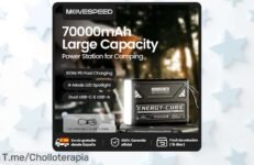 Linterna LED MOVESPEED: Batería de 70000mAh para aventuras brillantes, descuento brutal y unidades limitadas Aprovecha este super chollo antes que se agote ¡Compra ya!