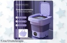 Lleva la lavandería al siguiente nivel con nuestra lavadora portátil plegable de 8L y su secadora giratoria ¡Aprovecha el ofertón antes de que se agote!