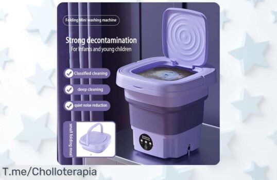 Lleva la lavandería al siguiente nivel con nuestra lavadora portátil plegable de 8L y su secadora giratoria ¡Aprovecha el ofertón antes de que se agote!