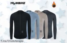 Llévate la YKYWBIKE, tu camiseta de ciclismo con forro polar que te abraza del frío ¡Este ofertón es único y limitado! Actúa ya y pedalea con estilo y calidez