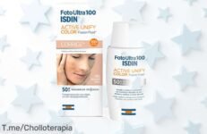 Luce radiante y protege tu piel con ISDIN Foto Ultra 100 Active Unify, ¡ofertón de cuidado solar a precio loco! Stock limitado, compra ya y brilla como nunca