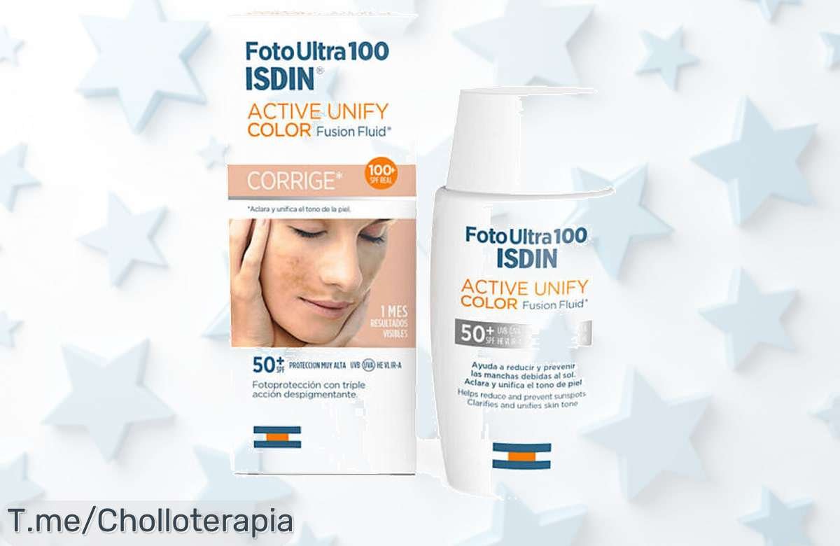 Luce radiante y protege tu piel con ISDIN Foto Ultra 100 Active Unify, ¡ofertón de cuidado solar a precio loco! Stock limitado, compra ya y brilla como nunca