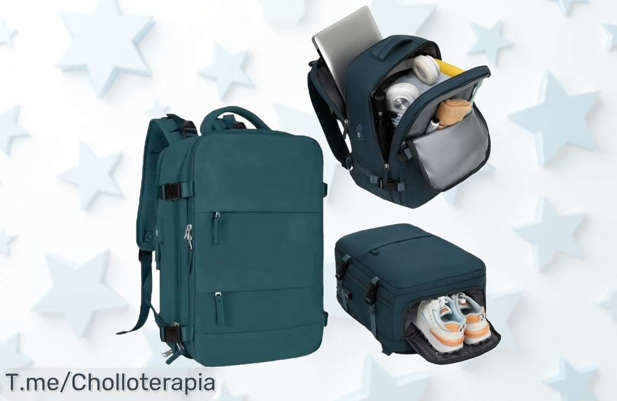 Mochila de Viaje Mega Espaciosa con Antirrobo y Puerto USB a Precio Loco ¡Aprovecha este Ofertón Imperdible antes de que se agote! Tu compañero ideal te espera.