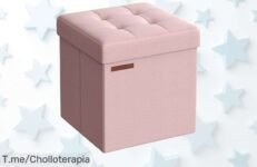 No dejes escapar el super chollo del SONGMICS Puff Rosa, cómodo y multifuncional que se monta en segundos ¡Aprovecha esta oferta única antes de que desaparezca!