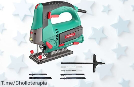 ¡No te pierdas el ofertón de la Sierra de Calar HYCHIKA! Con 800W y 6 velocidades, conseguirás cortes perfectos en todo tipo de materiales ¡Compra ahora antes que se agote!