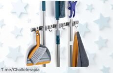 Organiza tu hogar en segundos con el escobero de acero inoxidable: ¡ofertón limitado que no puedes dejar pasar! Hazlo tuyo ya, es un super chollo