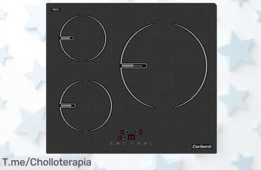 Placa de inducción Corberó: Potencia brutal de 6000W y cocción veloz, ¡super chollo que te regala tiempo! No esperes más, compra ahora y transforma tus comidas ya mismo