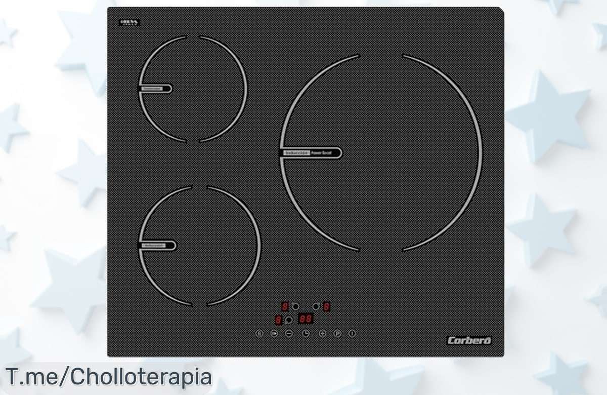 Placa de inducción Corberó: Potencia brutal de 6000W y cocción veloz, ¡super chollo que te regala tiempo! No esperes más, compra ahora y transforma tus comidas ya mismo.