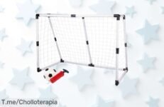 Portería de fútbol para niños con balón y hinchador a precio loco, diversión asegurada al aire libre, ¡aprovecha este ofertón único antes que se agote!