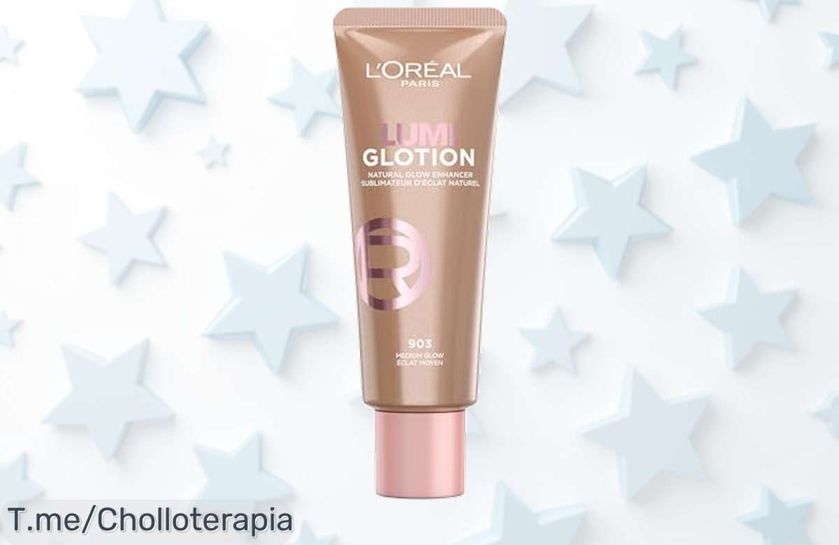 Potencia tu brillo natural con L’Oréal Paris Lumi Glotion, la fórmula iluminadora que no irrita. ¡Super chollo! Consigue el glow perfecto antes de que se agote, apúrate ya!